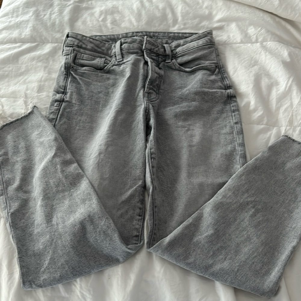 high rise o.g. straight old navy size 4 jeans gray